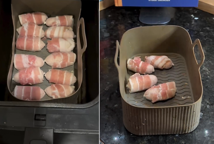 First step is to get pigs in blankets sizzling in the air fryer