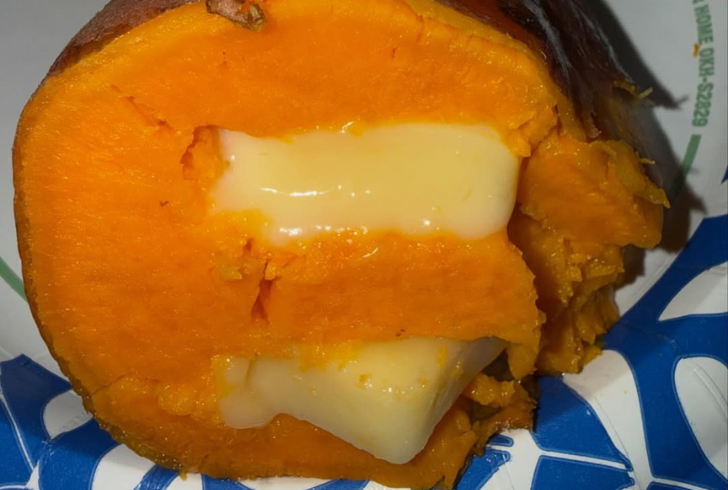 Cheesy sweet potato comfort meal